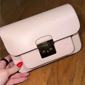Michael Kors Blush Pink Leather Crossbody Bag